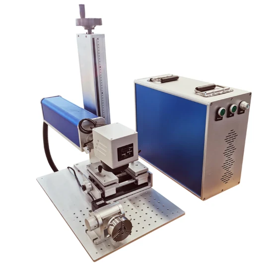 Máquina de marcação a laser de fibra Imprimir placa de aço Ipg Raycus Max Jpt Mopa CNC Máquina de marcação a laser de fibra para metal