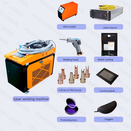 Max Raycus Laser Sup Sistema de cabeça de solda Qilin Alimentador de fio Inovadora máquina portátil de solda a laser